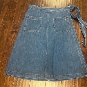 Vintage GAP Blue Denim Wrap Skirt Size Medium